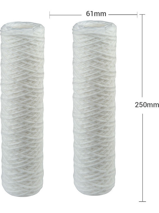 Atlas Filtri Under Sink Water Filter Replacement made of Polypropylene 10" 25 μm 2pcs