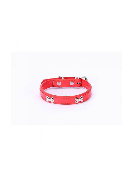 Hundehalsband Leder in Rot Farbe