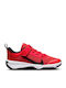 Omni Multi Court Kids Sports Shoes Running with Hoop & Loop Closure Red