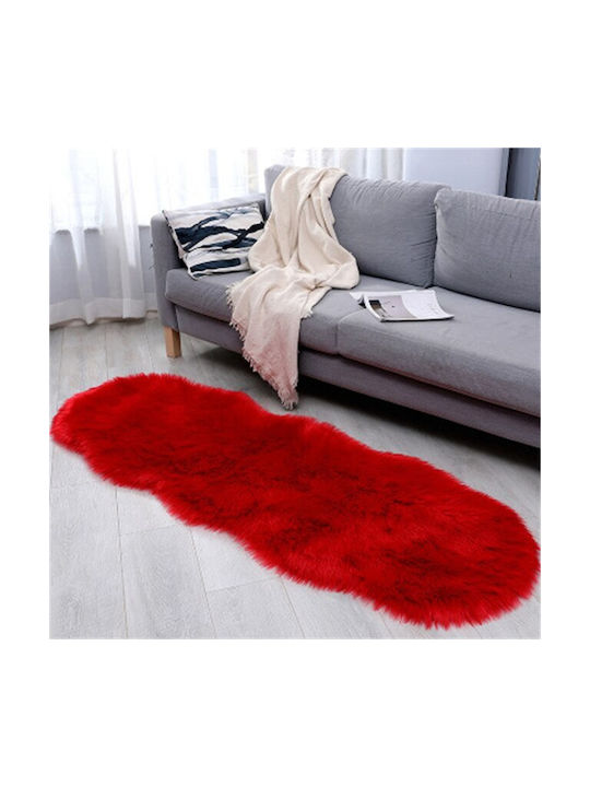 Fur Velvet Velvet Corridor Carpet (60x180) Cochineal