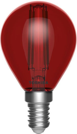 Toshiba LED крушка 4.5W за фасунга E14 и форма G45 Червено
