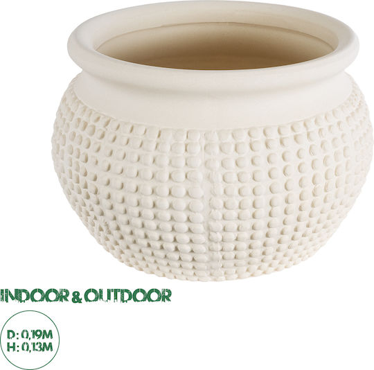 GloboStar Morelia Κασπώ Κεραμικό Μπεζ με Βάση 19x19x13εκ.