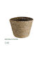 GloboStar Patmos Planter Rattan Brown with Stand 20x20x15cm.