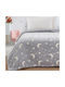 Beauty Home Blanket Fleece Art Glowing Grey 160x220cm