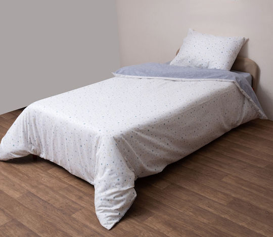 Viopros Kids Sheets Set Single with Elastic Band Cotton White 100x200cm 3 Pieces