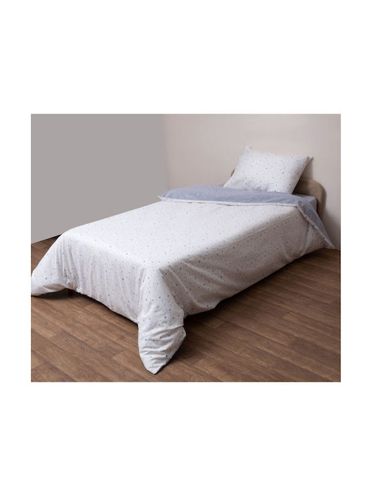 Viopros Kids Sheets Set Single with Elastic Band Cotton White 160x265cm 3 Pieces