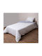 Viopros Kids Sheets Set Single with Elastic Band Cotton White 160x265cm 3 Pieces