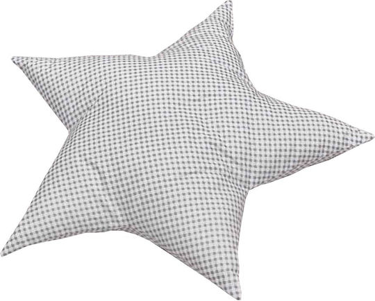 Mother Baby Crib Decorative Pillow Star Cart Gray 35x35cm