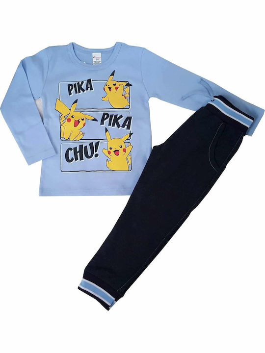 Παιδικό Σετ με Παντελόνι Χειμερινό 2τμχ Blue Pika
