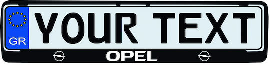 Car License Plate Frame Plastic Black 1pcs