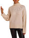 Mind Matter Women's Long Sleeve Pullover Beige (Beige)