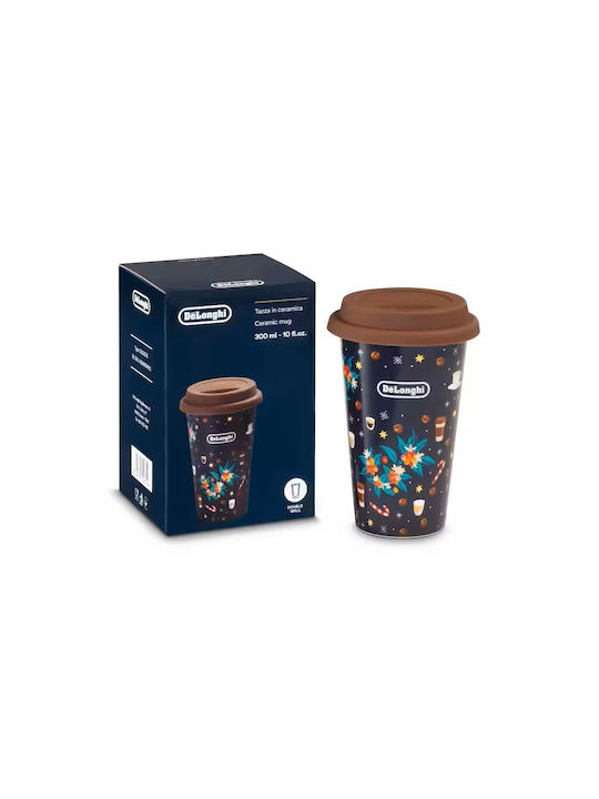 De'Longhi Cană Ceramică cu Capac Multicoloră 300ml