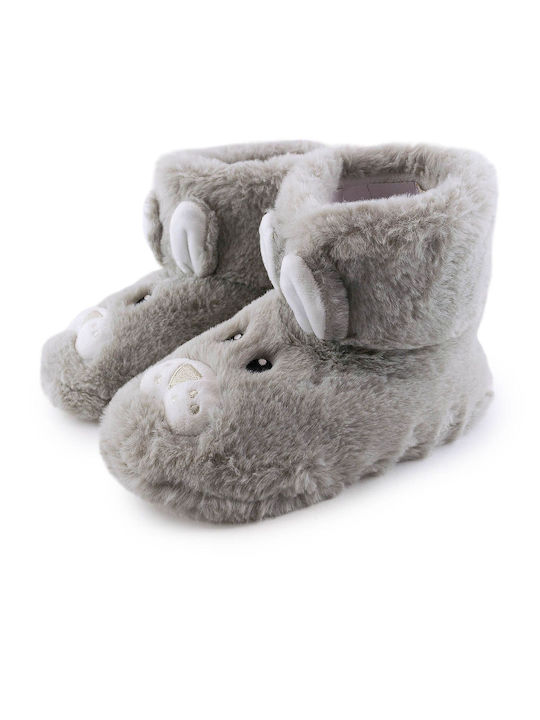 Love4shoes Kinderhausschuhe Stiefel Gray