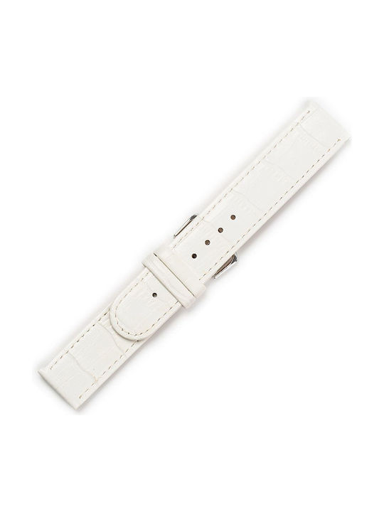 KOSTELO Leather Strap White 18mm