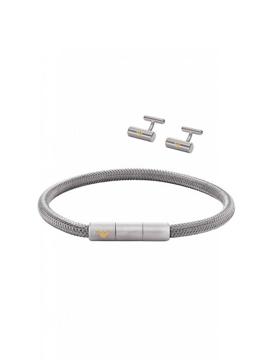 Emporio Armani Steel Set Bracelet & Earrings