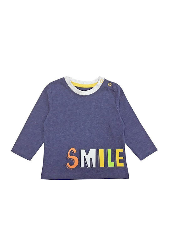 Kinderhemd Langarm Blau Smile