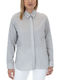 Langärmelig Damen Hemd White Gestreift
