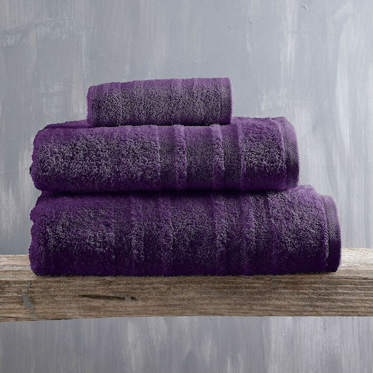 Rythmos Hand Towel Laura 30x50cm Aubergine