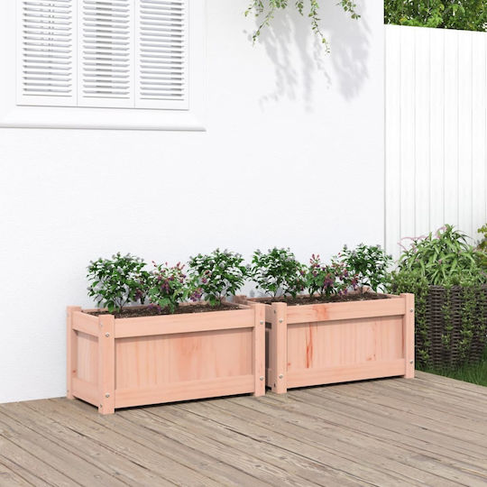vidaXL Set 2 Planters Wooden Brown