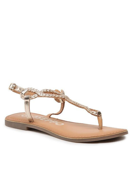 Gioseppo Damen Flache Sandalen in Gold Farbe