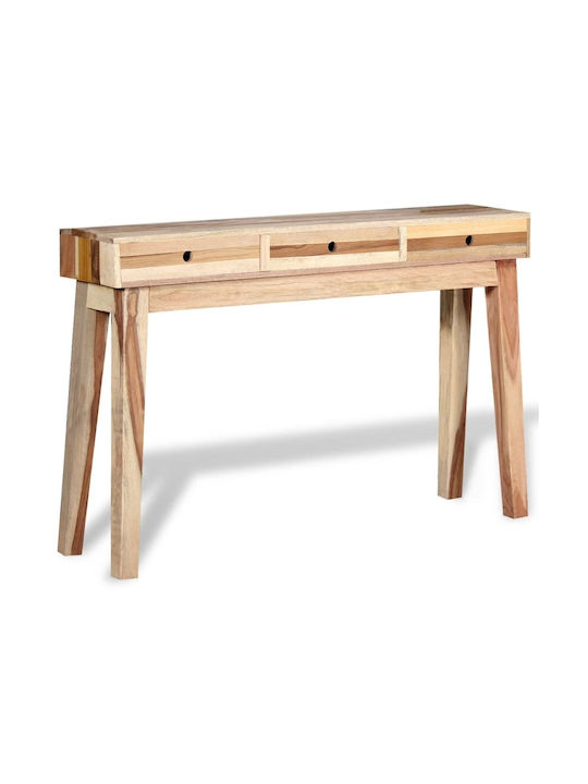 Solid Wood Console Table Μασίφ L120xW30xH80cm