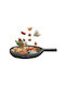 Nakaro Wood Serving Bowl Round Wooden Gray with Diameter 38cm
