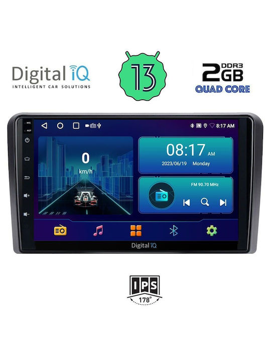 Digital IQ Sistem Audio Auto pentru Opel Corsa 2004-2014 (Bluetooth/USB/AUX/WiFi/GPS/Android-Auto) cu Ecran Tactil 9"