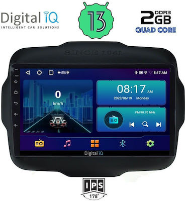 Digital IQ Car-Audiosystem für Jeep Rebell 2014> mit Klima (Bluetooth/USB/AUX/WiFi/GPS/Android-Auto) mit Touchscreen 9"