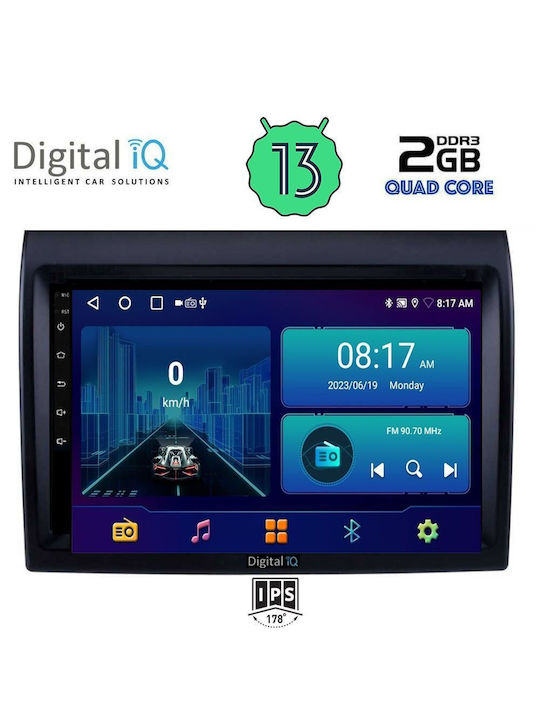 Digital IQ Car-Audiosystem für Fiat Ducato 2006-2011 (Bluetooth/USB/AUX/WiFi/GPS/Android-Auto) mit Touchscreen 9"