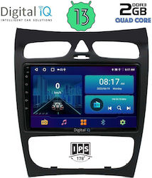 Digital IQ Car-Audiosystem für Mercedes-Benz CLK-Klasse 2000-2004 (Bluetooth/USB/AUX/WiFi/GPS/Android-Auto) mit Touchscreen 9"