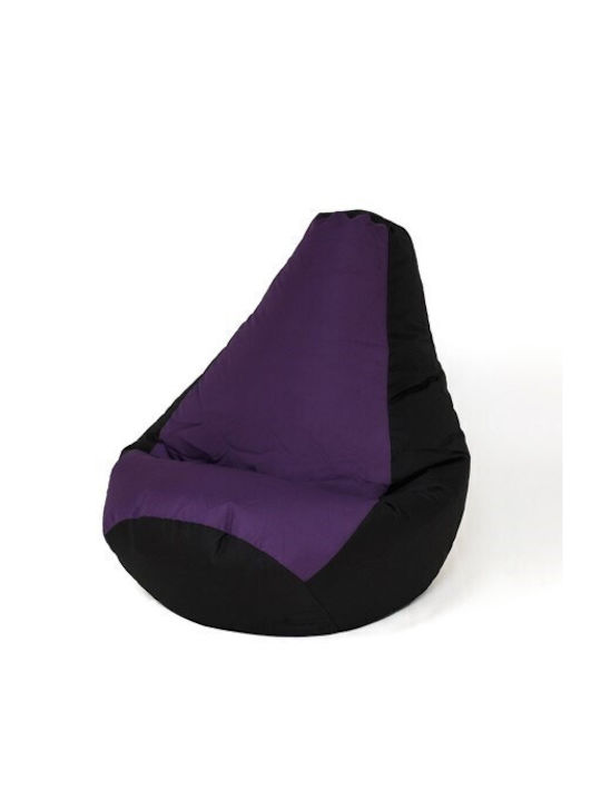 Bean Bag Chair Poof Pear black-purple