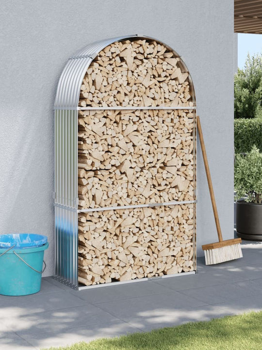 vidaXL Metallic Shelf Wood Storage 120x45x210cm...