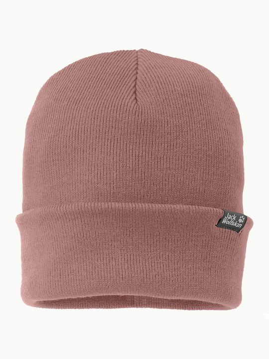 Jack Wolfskin Beanie Unisex Beanie with Rib Knit in Pink color
