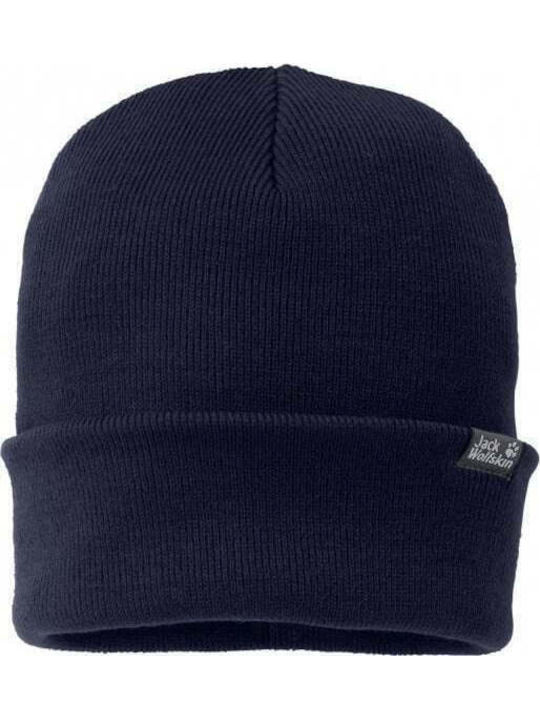 Beanie Unisex Σκούφος με Rib Πλέξη σε Μπλε χρώμα