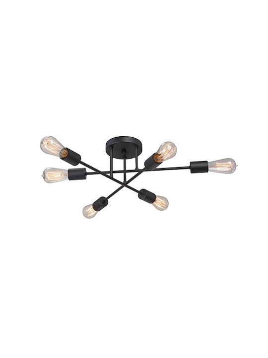 Pakketo Modern Metal Ceiling Light with Socket E27 50pcs Black