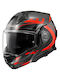 LS2 Flip-Up Helmet with Sun Visor ECE 22.06 1550gr Carbon Future Red