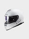 LS2 FF800 Storm II Full Face Helmet with Pinlock and Sun Visor ECE 22.06 1400gr Glossy White