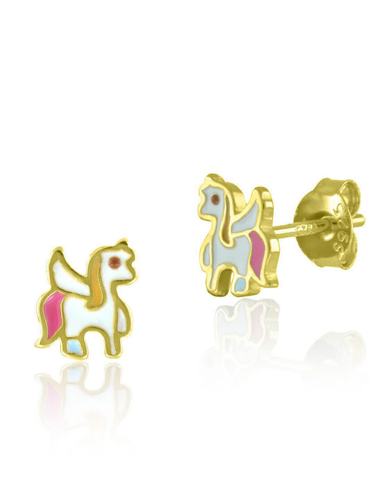 Bijou Box Cercei pentru copii Studs Unicorni din Argint