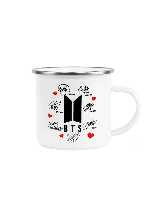 Koupakoupa Bts Signs Mug Metallic White 360ml