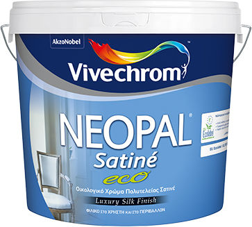 Vivechrom Neopal Satine Plastic Ecological Paint for Interior Use White 970ml