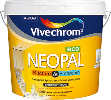 Vivechrom Neopal Kitchen Plastic Ecological Paint for Interior Use White 970ml
