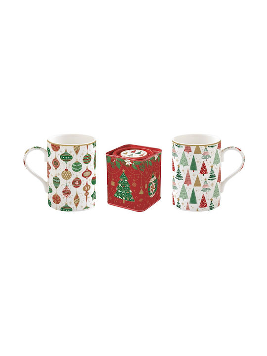 Marva Set Christmas Mugs Metallic L7.5xW7.5xD9cm. 3pcs