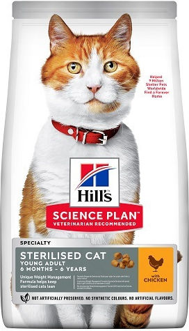 Hill's Science Plan Dry Food for Adult Sterilized Cats with Chicken 3kg