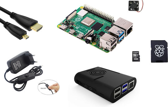 Raspberry Pi 4 Model B Low Budget Kit Barebone (Cortex-BCM2711 / 2 GB RAM)