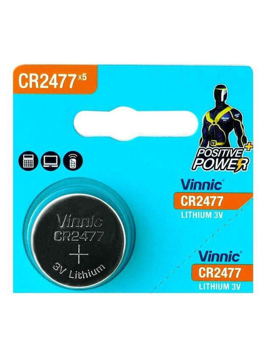 Vinnic Μπαταρία Λιθίου Ρολογιών CR2477 3V 1τμχ