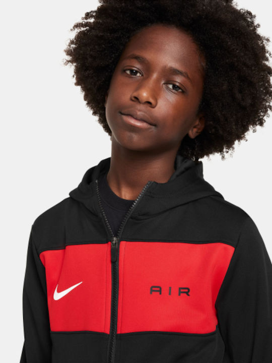 Nike Полар Детски Суичър Жилетка Черен