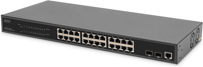 Digitus Managed L2 Switch with 24 Gigabit (1Gbps) Ethernet Ports and 24 SFP Ports