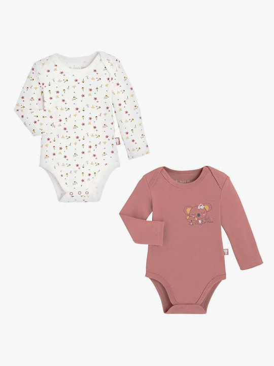 Petit Beguin Baby Bodysuit Set Long-Sleeved ecru