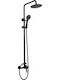 Imex Roma Adjustable Shower Column with Mixer Black