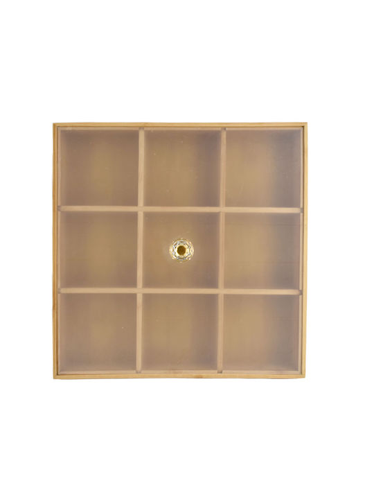 Tpster Hölzernes Aufbewahrungsbox mit Deckel 33.5x33.5x5cm 1Stück